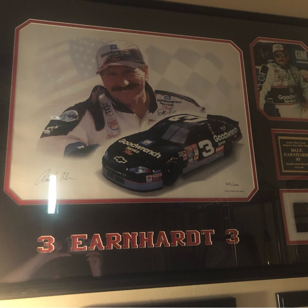 Earnhardt Racing Wall Art with Black Frame